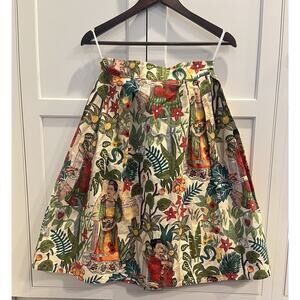 Marianna Deri Frida Kahlo knee length A-line cotton skirt Sz. XS
